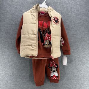 DISNEY JUNIOR MINNIE MOUSE - Toddler 3 Pc Jogger Pant Set Size 3T  A55